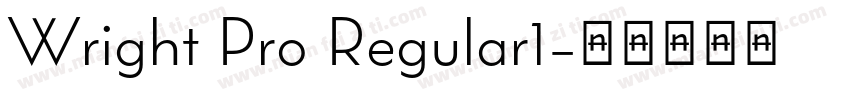 Wright Pro Regular1字体转换